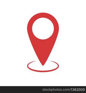 Red pin tag pointer for map. Location mark icon. Geo pointer for location and navigation. Vector EPS 10