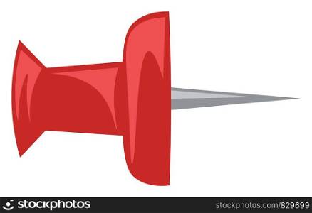 Red pin to putting the paper vector or color illustration