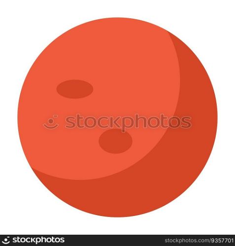 Red planet brochure element design. Mars in solar system. Natural object. Vector illustration with empty copy space for text. Editable shapes for poster decoration. Creative and customizable frame. Red planet brochure element design