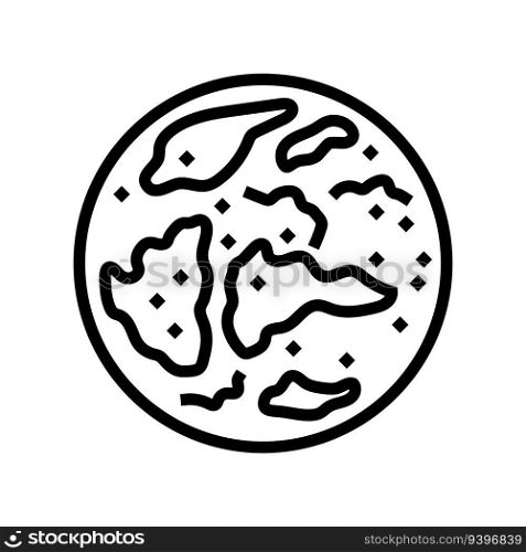 red planet mars planet line icon vector. red planet mars planet sign. isolated contour symbol black illustration. red planet mars planet line icon vector illustration