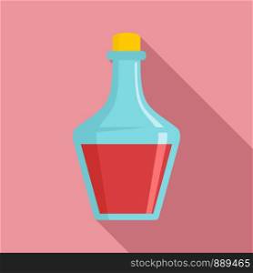 Red potion icon. Flat illustration of red potion vector icon for web design. Red potion icon, flat style