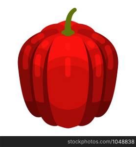 Red pumpkin icon. Isometric of red pumpkin vector icon for web design isolated on white background. Red pumpkin icon, isometric style