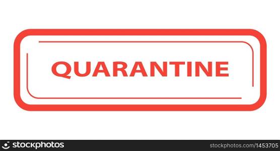 Red quarantine vector sign symbol. Warning symbol.