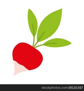 Red radish icon. Vector illustration on a white background.