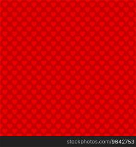 Red repeating heart pattern design background Vector Image