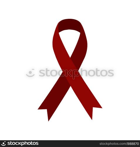 Red ribbon aids symbol icon. Vector eps10