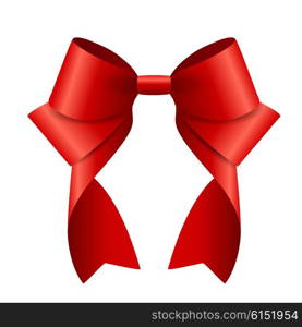 Red Ribbon and Bow. Vector illustration EPS10. Red Ribbon and Bow. Vector illustration