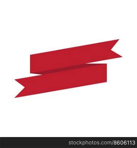 Red ribbon flat design template