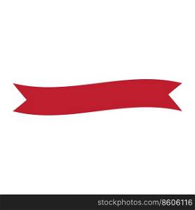 Red ribbon flat design template