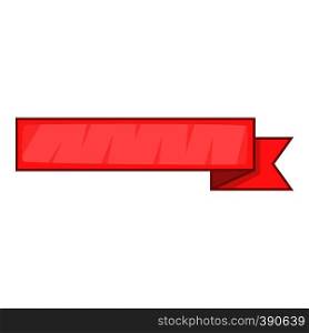 Red ribbon icon. Cartoon illustration of red ribbon vector icon for web. Red ribbon icon, cartoon style