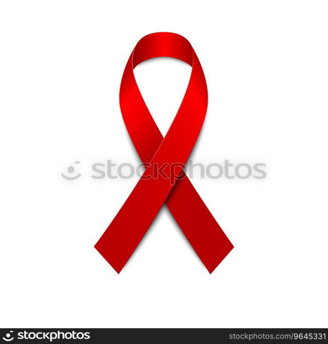 Red ribbon isolated on white background Royalty Free Vector