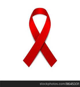 Red ribbon isolated on white background Royalty Free Vector