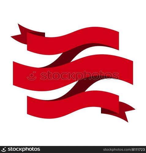 Red ribbon. Red ribbon badge vector. Realistic banner and price tags isolated background. Ribbon, realistic badge illustration