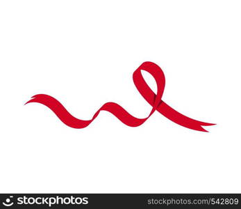 Red ribbon Vector illustration design