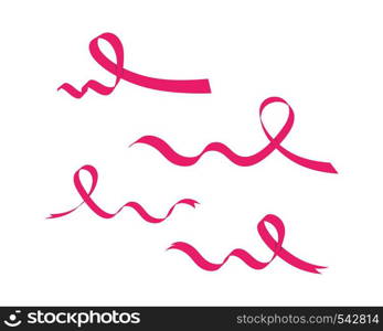 Red ribbon Vector illustration design