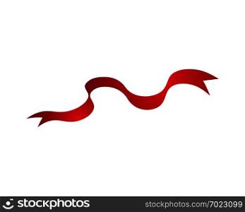 Red ribbon Vector illustration design