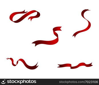 Red ribbon Vector illustration design