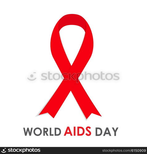 Red Ribon - Symbol of 21 December World AIDS Day Vector Illustration EPS10. Red Ribon - Symbol of 21 December World AIDS Day Vector Illustra