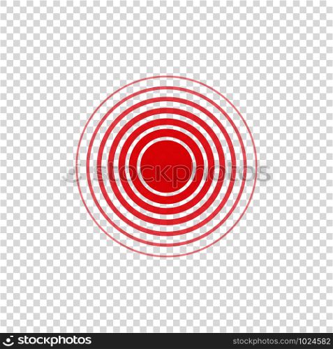 red ring, pain circle on a transparent background, vector. red ring, pain circle on a transparent background