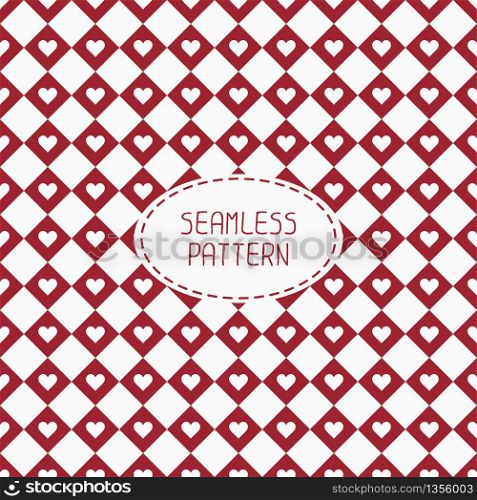 Red romantic wedding geometric seamless pattern with hearts. Wrapping paper. Scrapbook paper. Vector illustration. Background. Graphic texture for design. Valentines day. Red romantic wedding geometric seamless pattern with hearts. Wrapping paper. Scrapbook paper. Tiling. Vector illustration. Background. Graphic texture for design.