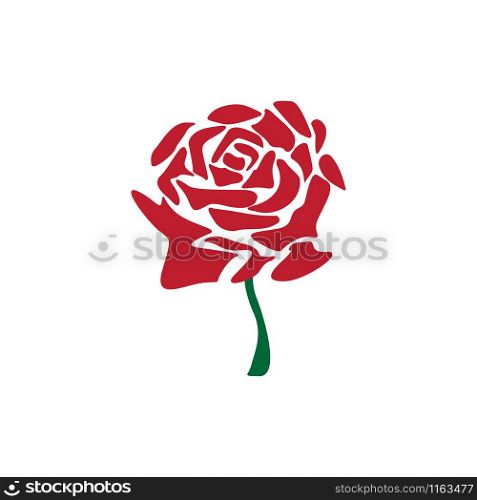 Red rose graphic design template illustration isolated