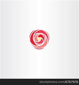 red rose vector icon stylized logo symbol