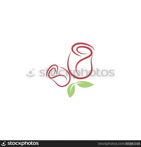 Red roses icon design illustration template