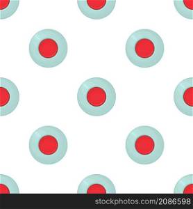 Red round button pattern seamless background texture repeat wallpaper geometric vector. Red round button pattern seamless vector