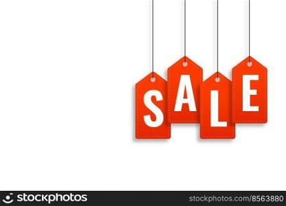 red sale price tag style banner design template