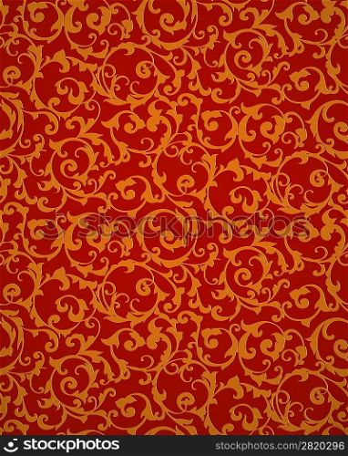 Red seamless pattern, vector