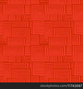 Red seamless rectangle pattern background Vector Image