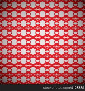 Red seamless repeat pattern with silver background