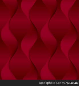 Red seamless texture. Wavy background. Interior wall decoration. Vector interior wall panel pattern. Vector black background of abstract waves. Red seamless texture. Wavy background. Interior wall decoration.