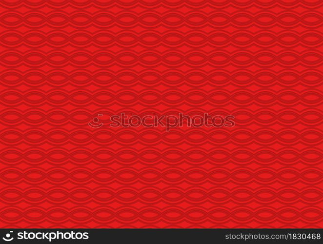 Red Seamless Texture with Intertwined Waved Lines