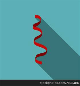 Red serpentine icon. Flat illustration of red serpentine vector icon for web design. Red serpentine icon, flat style