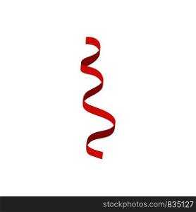 Red serpentine icon. Flat illustration of red serpentine vector icon for web isolated on white. Red serpentine icon, flat style