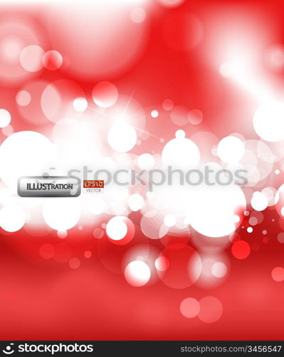 Red shiny abstract lights background