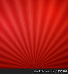 Red shiny backgrounds for design. Abstract retro vintage background of the shining sun rays. Sun. Sunburst, light ray, sunset vector illustration. Silk texture.