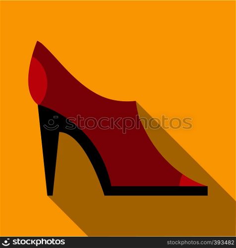 Red shoe icon. Flat illustration of red shoe vector icon for web. Red shoe icon, flat style