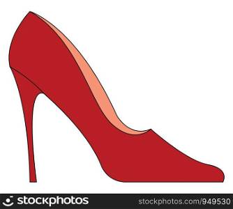 Red shoe illustration vector on white background