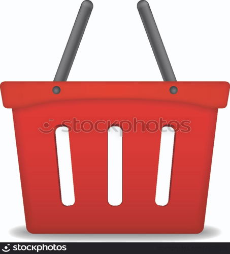 Red Shopping Basket Icon