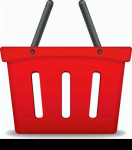 Red Shopping Basket Icon