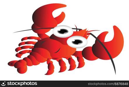 red shrimp cartoon