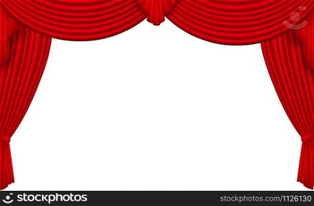 Red silk curtain