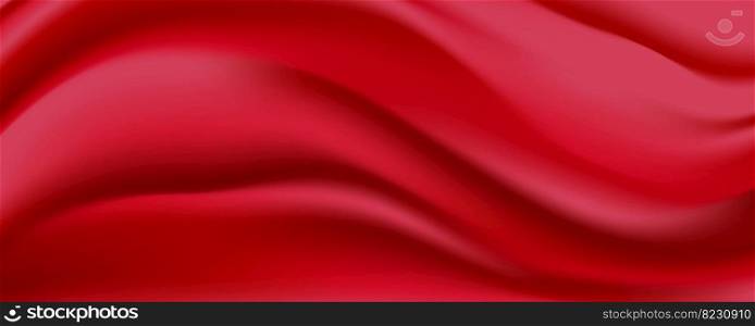 Red Silk Fabric Abstract Background