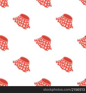 Red skirt with white squares pattern seamless background texture repeat wallpaper geometric vector. Red skirt with white squares pattern seamless vector