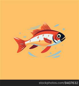 Red snapper fish vector illustration