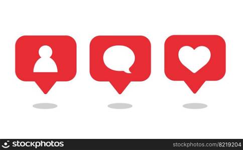 red social icon. like icon vector illustration
