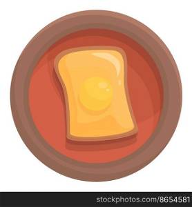 Red soup icon cartoon vector. Portugal food. Cod belem. Red soup icon cartoon vector. Portugal food