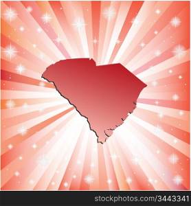 Red South Carolina. Vector illustration